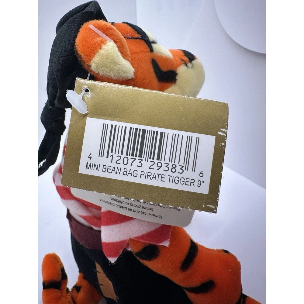 Disney Bean Bag Plush -‎ PIRATE TIGGER Winnie the Pooh 9 inch Mint w/Tag